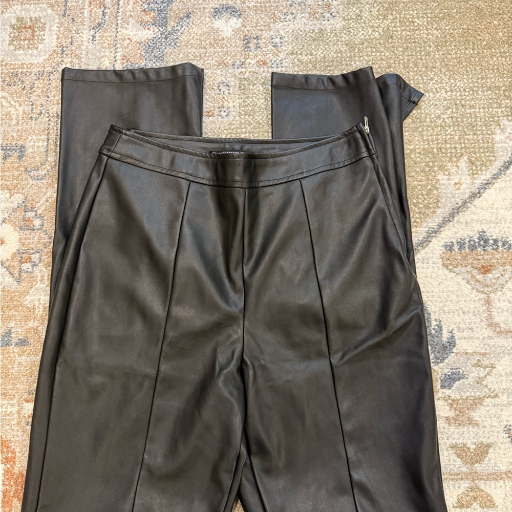 Black Faux Leather Pants